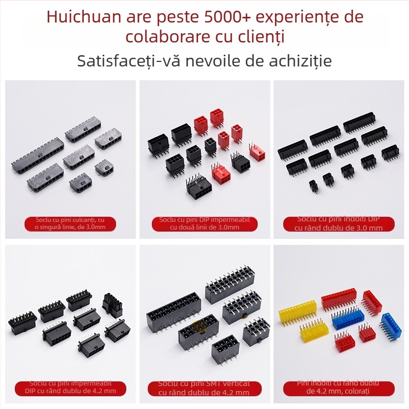 4,2 mm header cu două rânduri, unghiular, 1P-12P, header feminin 5569, material LCP rezistent la temperaturi înalte, conector cablu-la-plată înlocuitor 87424