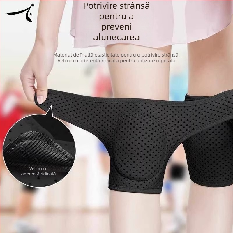 Genunchiere pentru volei, protecție împotriva căderilor și controlul mingii, protecție groasă pentru bărbați și femei, ideale pentru competiții de vară.