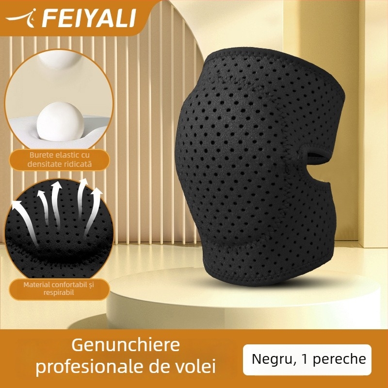 Genunchiere pentru volei, protecție împotriva căderilor și controlul mingii, protecție groasă pentru bărbați și femei, ideale pentru competiții de vară.