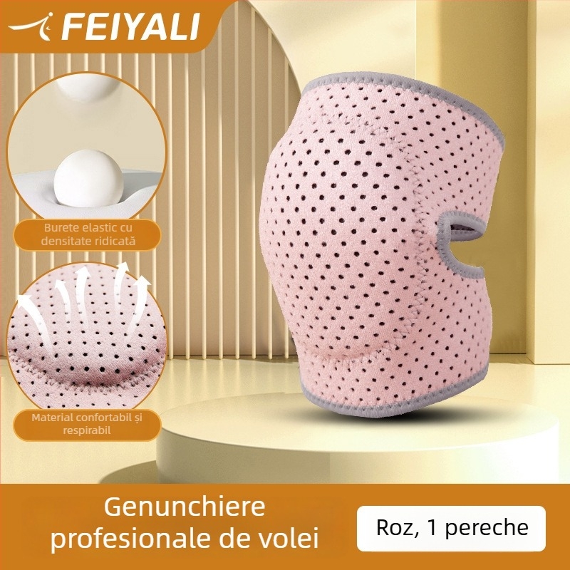 Genunchiere pentru volei, protecție împotriva căderilor și controlul mingii, protecție groasă pentru bărbați și femei, ideale pentru competiții de vară.