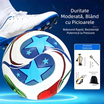 Fotbal pentru copii și elevi din învățământul primar, Cupa Mondială de Fotbal 2026, mărimea 4 pentru antrenament, mărimea 5 pentru competiție, minge standard de meci