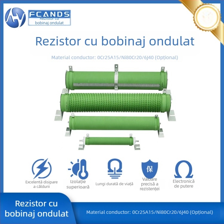 Rxg20 Rezistor ceramic tubular cu sârmă înfășurată pentru invertoare și servo, componentă de rezistență reglabilă