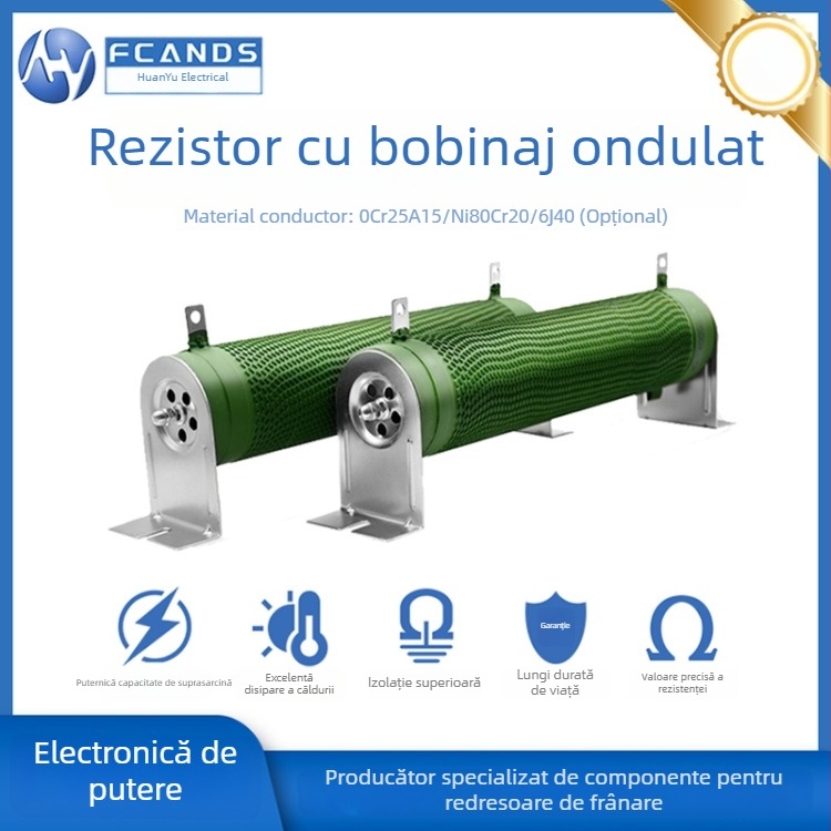 Rxg20 Rezistor ceramic tubular cu sârmă înfășurată pentru invertoare și servo, componentă de rezistență reglabilă