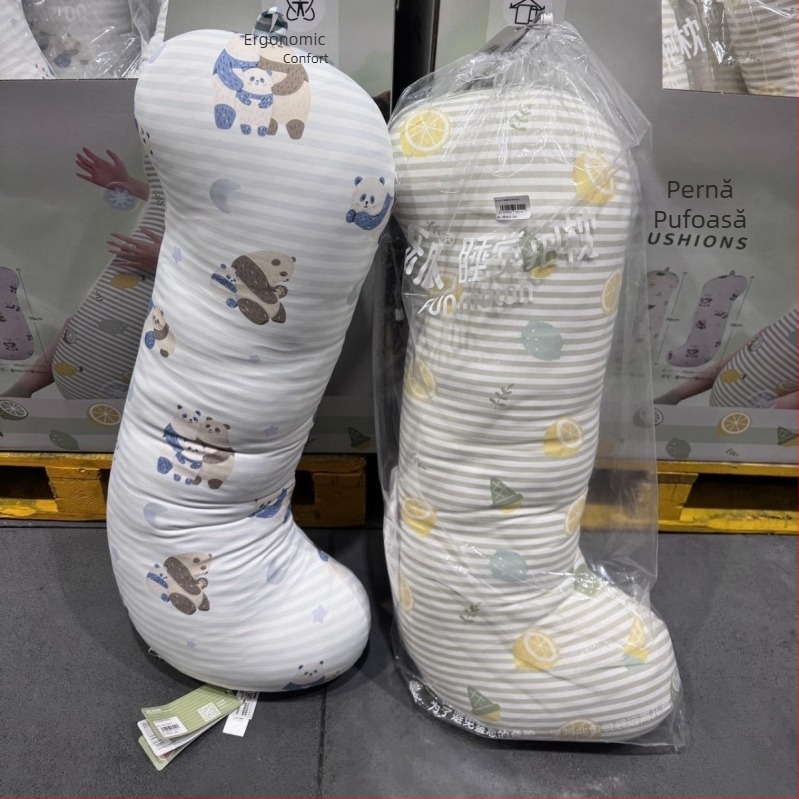 Pernă de îmbrățișat din mătase de gheață, inspirat de Mountain M, detașabilă, respirabilă, delicat cu pielea, răcoritoare pentru dormit pe o parte