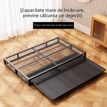 Toaletă metalică pentru câini și tavă de dejecții, pentru câini de la mici la XXL
