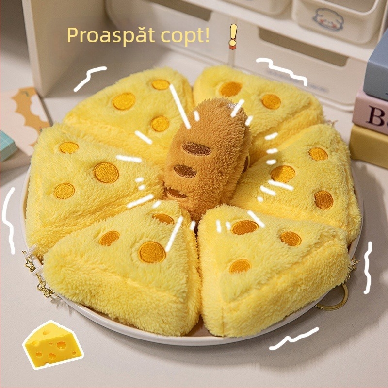 Păpușă din pluș inspirată de brânză, în formă de baghetă, pernă decorativă pentru canapea, cadou pentru fete