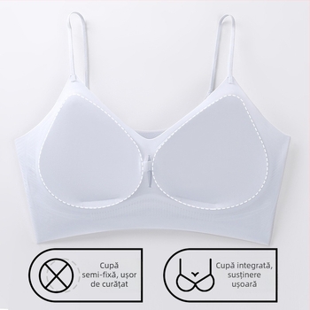 Sutien original autentic, subtire, cu acid hialuronic și mătase de gheață, fără cusături, ultra-subțire, răcoritor, suport moale, ridicare