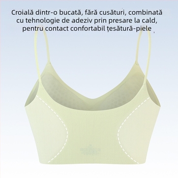 Sutien original autentic, subtire, cu acid hialuronic și mătase de gheață, fără cusături, ultra-subțire, răcoritor, suport moale, ridicare