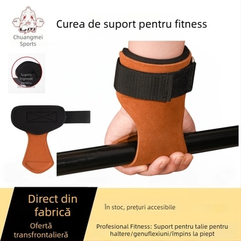 Protecție de palmă din piele artificială, rezistentă la uzură și antiderapantă, protecție a încheieturii pentru fitness și ridicare de greutăți, curea de prindere.
