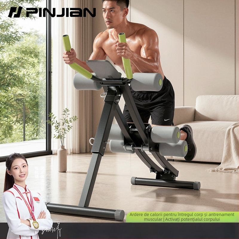 Hao Ye Mașină de curl abdominal – echipament de fitness pentru acasă pentru subțierea taliei și arderea grăsimilor