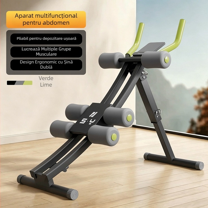 Hao Ye Mașină de curl abdominal – echipament de fitness pentru acasă pentru subțierea taliei și arderea grăsimilor