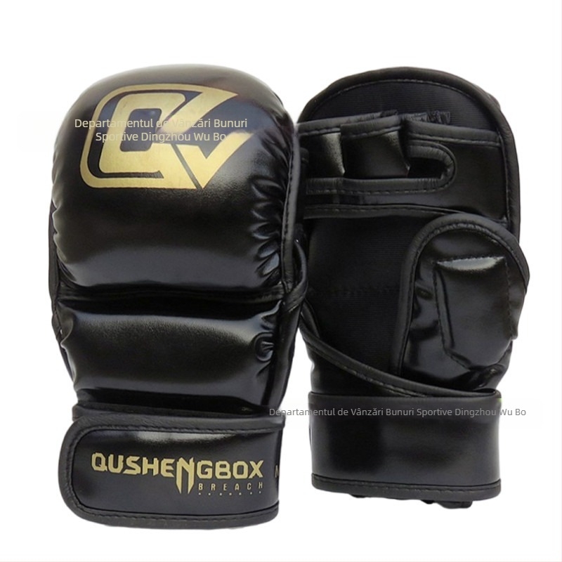 Mănuși de box cu degete parțiale, respirabile, pentru adulți și copii, antrenament MMA/Sanda