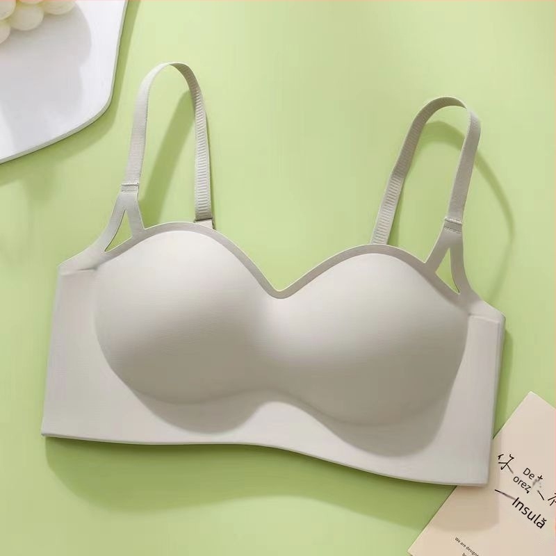 Sutien fără cusături, fără fir, push-up pentru sân mic, cupe respirabile, fixare sigură, senzație nude mai densă, pentru toamnă