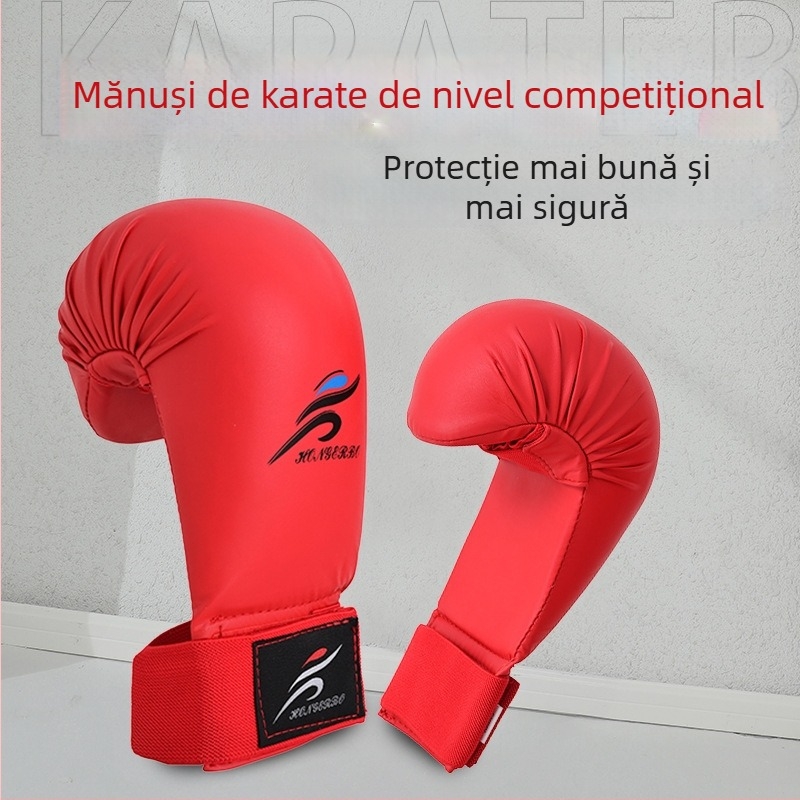 Mănuși de karate pentru copii și adulți, mănuși de box groase, echipament de protecție pentru antrenamentele de sanda, suport pentru încheietură cu absorbție la șocuri, nivel profesional