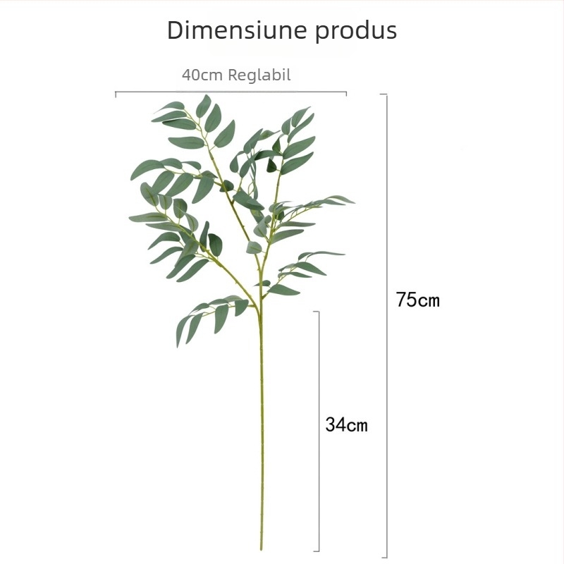 Buchet artificial cu frunze de salcie pentru decor de nuntă și pereți cu plante — stil pădure