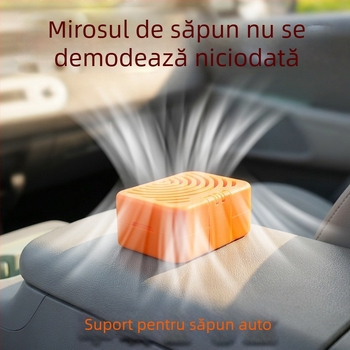 Cutie de săpun pentru mașină cu capac basculant, ornament respirabil și suport pentru săpun