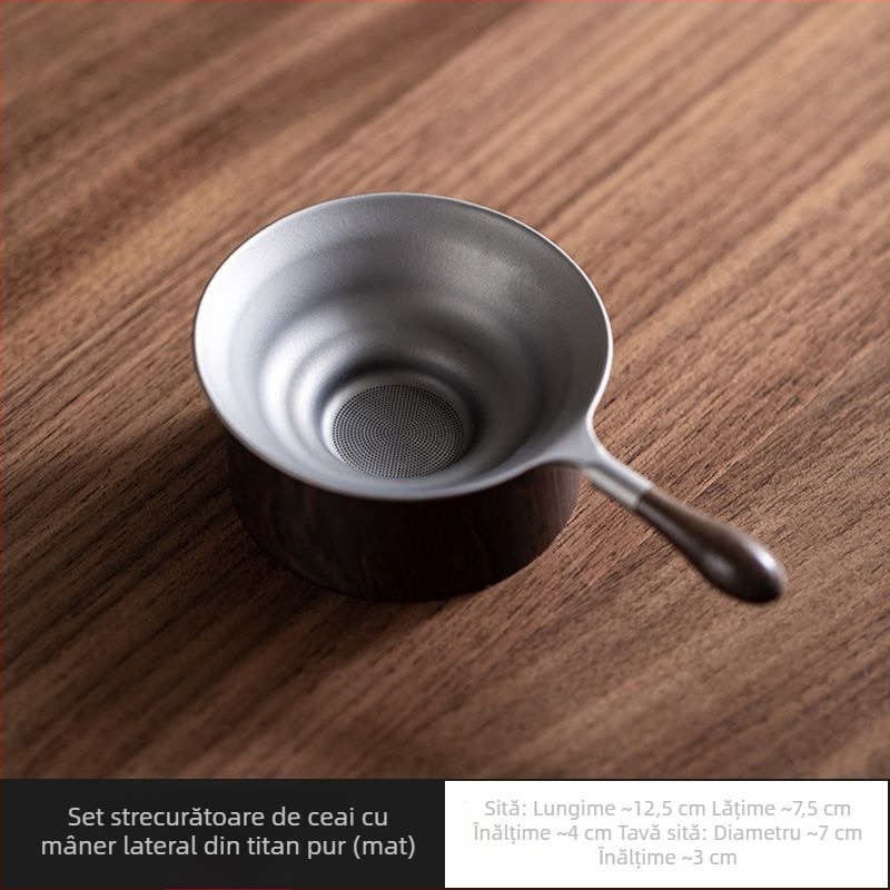 Filtru de ceai din titan pur, ultra-fin, pentru frunze de ceai, accesoriu de ceai