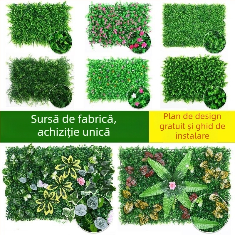 Iarbă Milan artificială pentru perete – covor sintetic verde pentru decorul pereților și fotografii