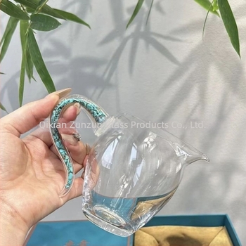 Sticlă groasă rezistentă la căldură, cană de distribuție echitabilă pentru ceai, sticlă cristal cu foiță de aur, transparent, accesorii de ceai de înaltă calitate