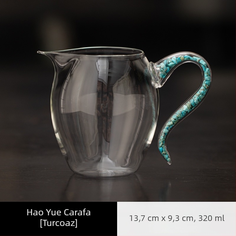 Sticlă groasă rezistentă la căldură, cană de distribuție echitabilă pentru ceai, sticlă cristal cu foiță de aur, transparent, accesorii de ceai de înaltă calitate