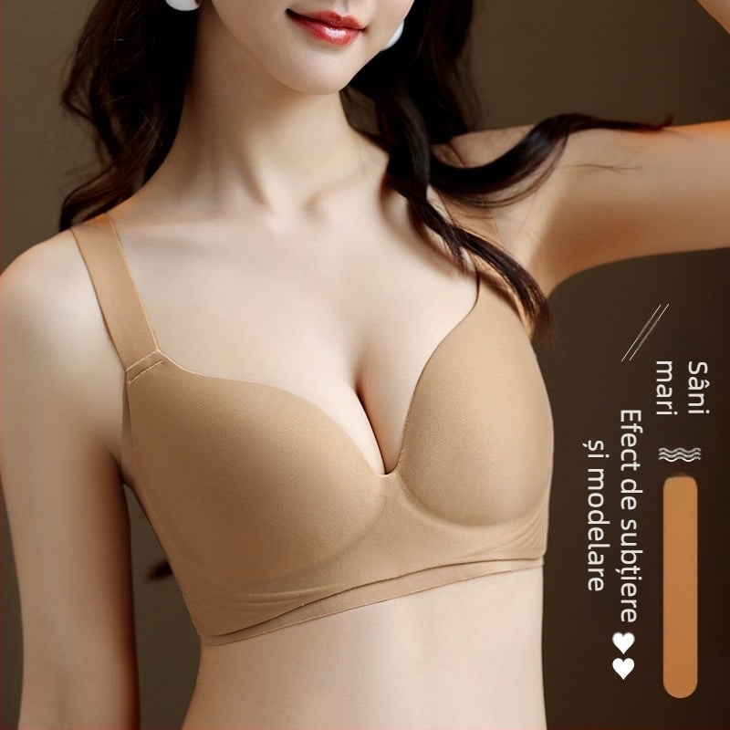 Sutien fără cusături pentru femei cu sâni mari, design subțire, fără arcuri, anti-sag, reglabil, mărime plus, spate frumos