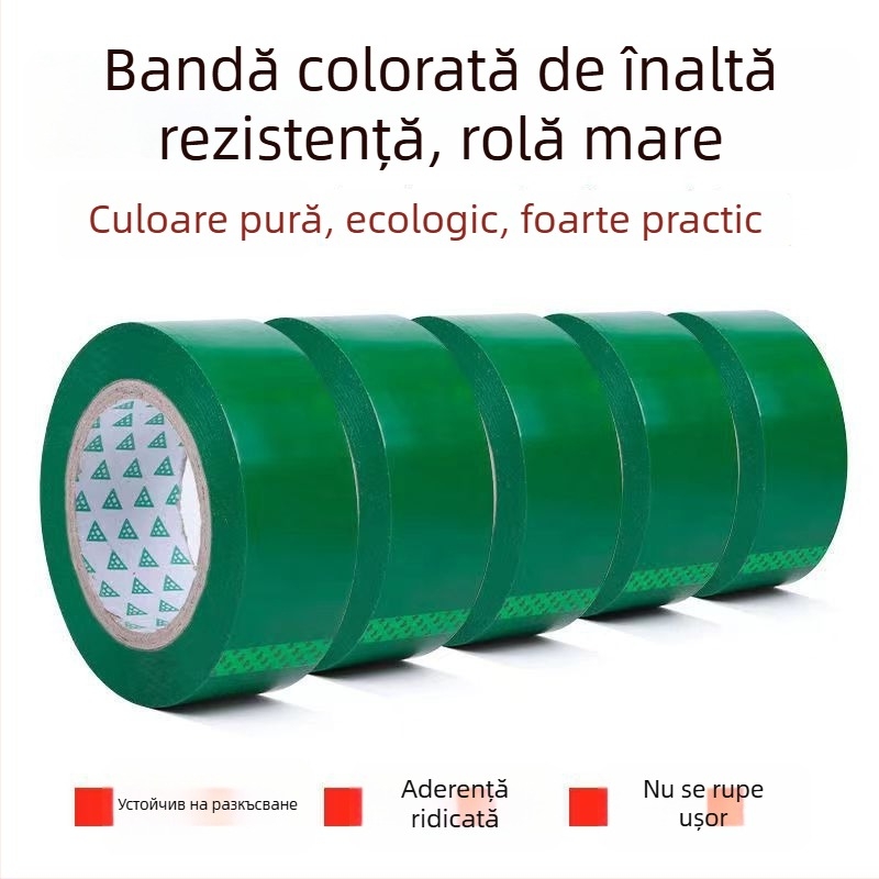 Bandă albă opacă pentru ambalare, 4,9 cm x 100 m, film BOPP, adeziv pe bază de apă, aderență puternică