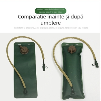Sac de apă de 3 L pentru ciclism și activități în aer liber, cu liner TPU, husă de hidratare pliabilă