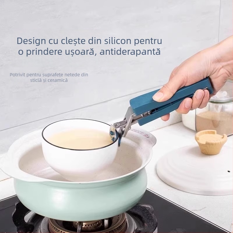 Clip anti-arși pentru bol și farfurie, clemă de bucătărie izolată