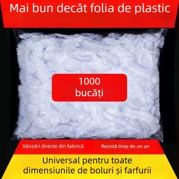 Capace de bol PE, din plastic de unică folosință, set de 2 bucăți, protecție împotriva prafului