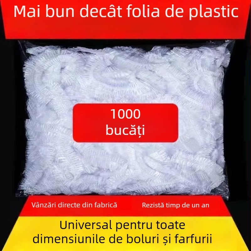 Capace de bol PE, din plastic de unică folosință, set de 2 bucăți, protecție împotriva prafului
