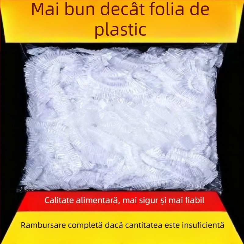 Capace de bol PE, din plastic de unică folosință, set de 2 bucăți, protecție împotriva prafului