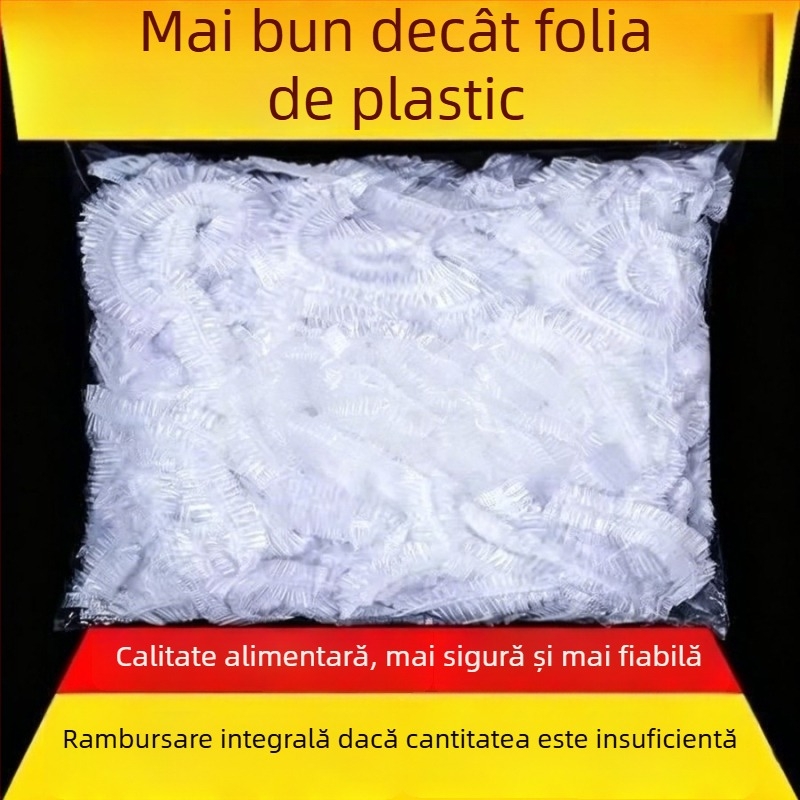 Capace de bol PE, din plastic de unică folosință, set de 2 bucăți, protecție împotriva prafului