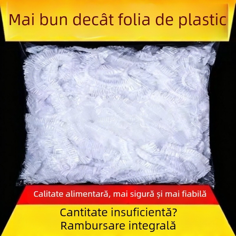 Capace de bol PE, din plastic de unică folosință, set de 2 bucăți, protecție împotriva prafului
