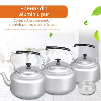 Ceainic retro din aluminiu, cu filtru, mini ceainic pentru ceai și apă fierbinte