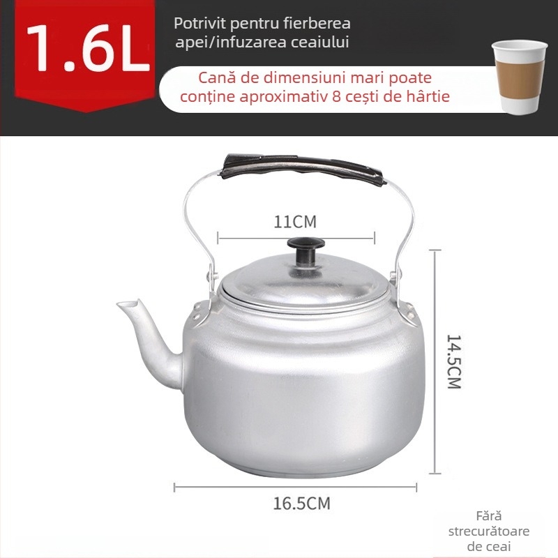 Ceainic retro din aluminiu, cu filtru, mini ceainic pentru ceai și apă fierbinte