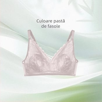 Noul sutien din mărime mare din mătase pentru femei plus-size, adunare a sânilor pe lateral, cupe cu urechi de iepure, stil franțuzesc, minimizează vizual bustul mare
