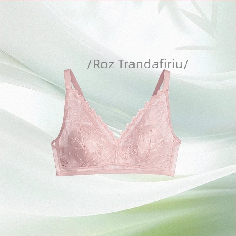 Noul sutien din mărime mare din mătase pentru femei plus-size, adunare a sânilor pe lateral, cupe cu urechi de iepure, stil franțuzesc, minimizează vizual bustul mare