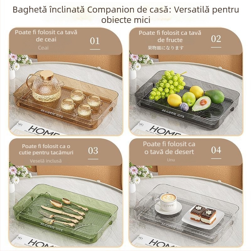 Tavă de ceai dreptunghiulară cu drenaj, pentru living, 2025 model, lux ușor, înaltă calitate