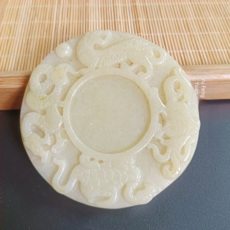 Suport din jad pentru capacul ceaiului, suport pentru pensule și greutate pentru hârtie; decor pentru camera de ceai; ornament cu piatră de cerneală cu cele 12 zodii