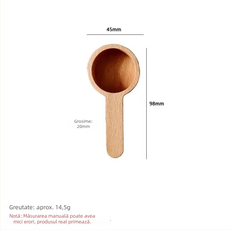 Lingură de măsurare din lemn de nuc negru, lemn masiv, mâner scurt, pentru cafea, ceai, pulberi de fructe și ingrediente de copt, stil japonez