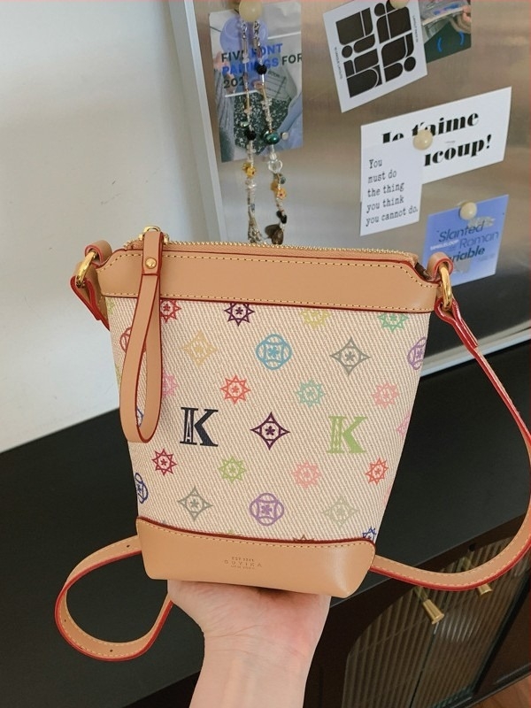 Guti Koumi geantă de damă tri-color, capacitate mare, bucket crossbody