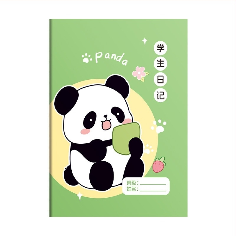 A5 caiet pentru elevi din învățământul primar, cu Pinyin, desene animate, pagini pătrate groase