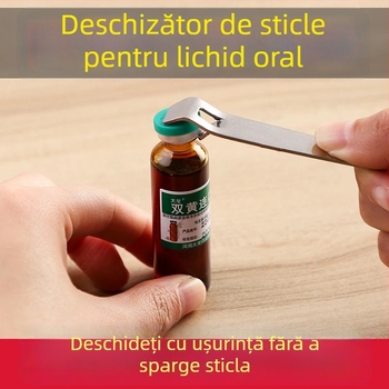 Deschizător multifuncțional de capace, portabil, pentru sticle de bere și medicamente