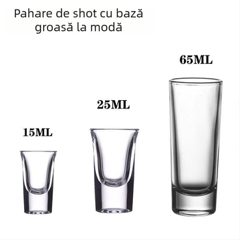 Set de pahare din sticlă pentru băuturi spirtoase, cu fund gros, pentru uz casnic — pahare mici de vin și de cocktail