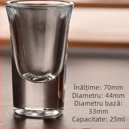 Set de pahare din sticlă pentru băuturi spirtoase, cu fund gros, pentru uz casnic — pahare mici de vin și de cocktail