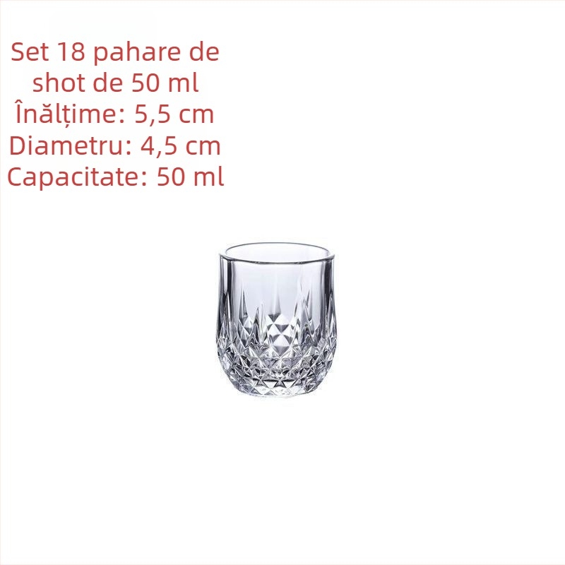 Set de pahare din sticlă pentru băuturi spirtoase, cu fund gros, pentru uz casnic — pahare mici de vin și de cocktail