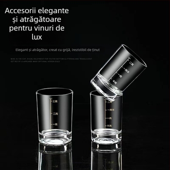 Pahar gradat pentru baijiu, capacitate 100 ml, pahar din sticlă pentru băuturi
