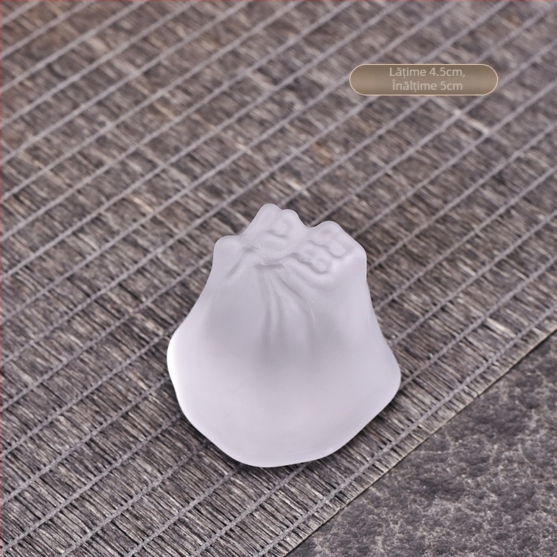 Suport de capac din cristal pentru setul de ceai Kung Fu, capac de sticlă pentru uz casnic, suport creativ pentru capac în ceremonia ceaiului, accesorii pentru setul de ceai Kung Fu