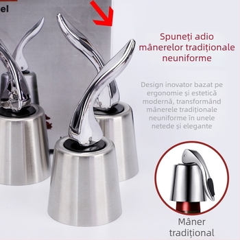 Stopper din oțel inoxidabil pentru sigilarea și conservarea vinului, dop de sticlă pentru uz casnic