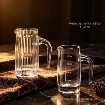 Decantor din sticlă pentru băuturi, 100 ml, compact pentru uz casnic, cu marcaje de măsurare, stil nordic